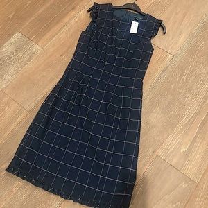 New, Brooks Brothers sleeveless, navy shift dress